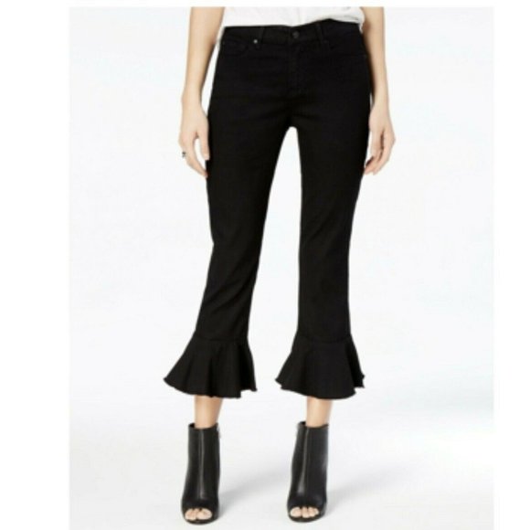 1. State Denim - 1.STATE Ruffle Hem Cropped Jeans Size 27